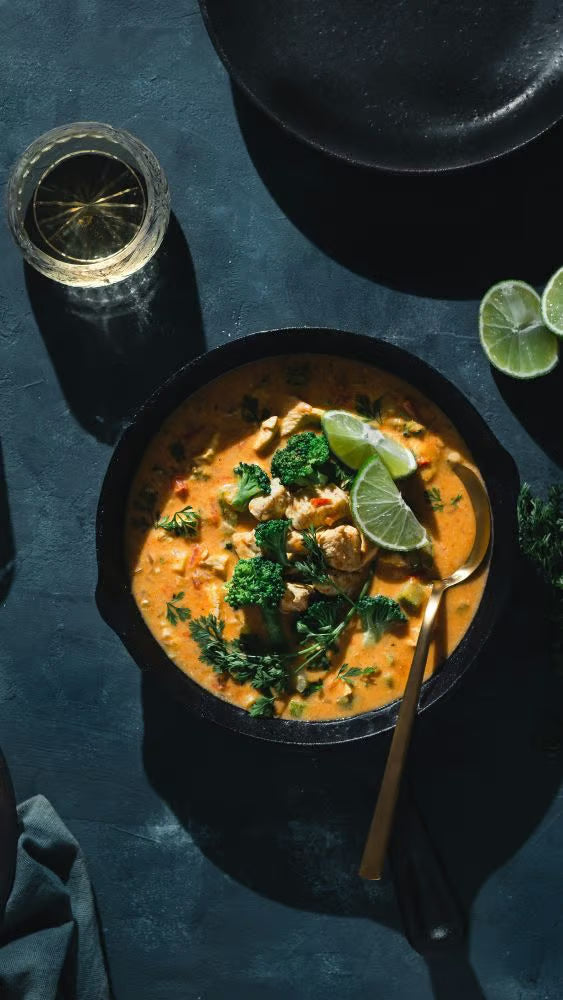 Coconut fish curry with seeds